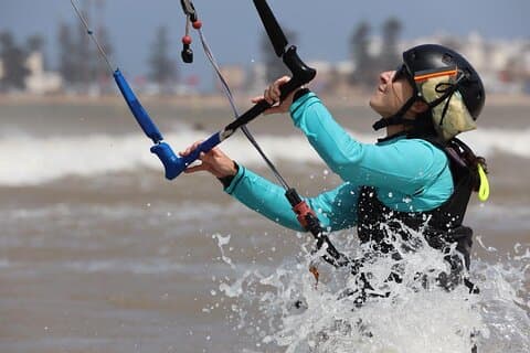 Kitesurflektion Vattensporter på Essaouira Beach
