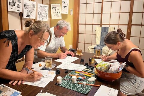 Yokohama: Manga/anime kunst og madlavning oplevelse i en tatami værelse