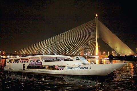 Chao Phraya Princess Bangkok Cruzeiro de jantar ao pôr do sol