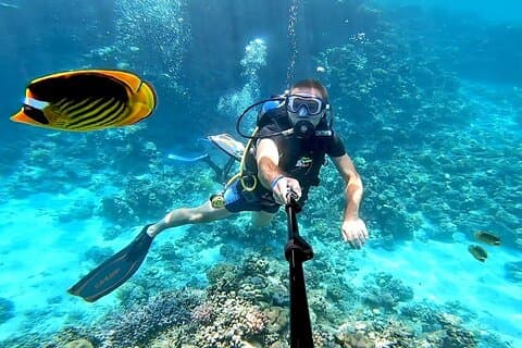 Ras Mohamed och White Island Heldagstur med snorkling och dykning