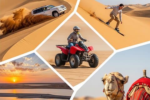 Safari nel deserto sulle dune dorate con Camel Ride, Sandboard e ATV