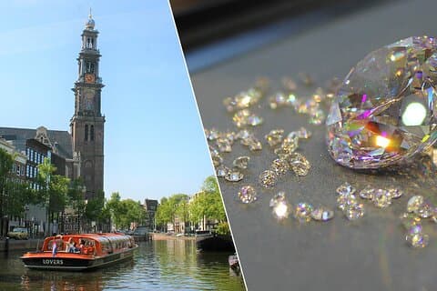 Amsterdam Diamond Factory tur og kanal cruise