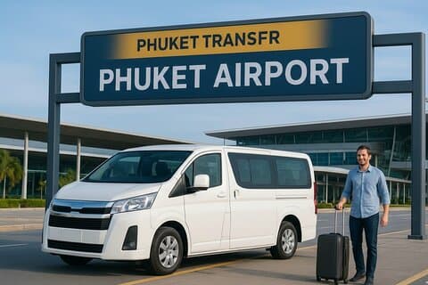 Transfers van en naar de luchthaven van Phuket – inclusief terugreis