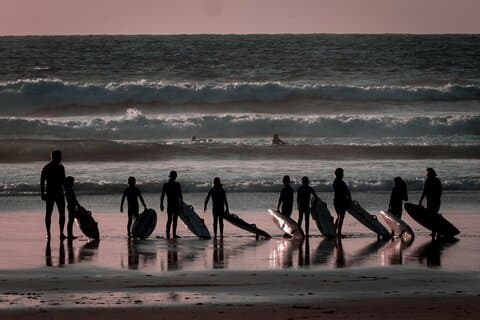 Surfskole og Stay Adventure i Agadir, Marokko
