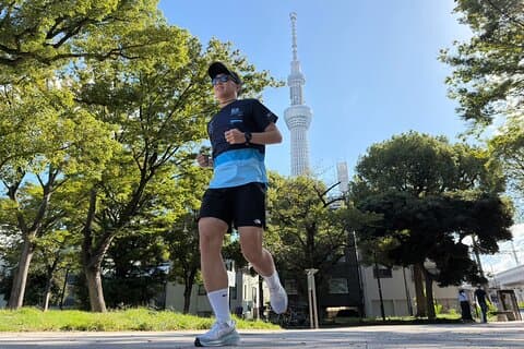 Tokyo Running Tour 5K Jogg förbi Asakusa Skytree och Sumida River