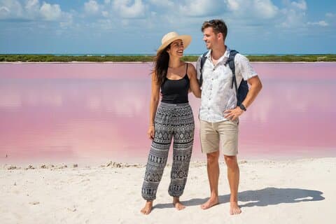Las Coloradas Lago Rosa e Rio Lagartos Tour Guidato + Biglietti d'ingresso