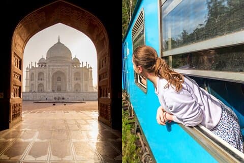 Tour de 3 dias do Triângulo Dourado com a experiência de viagem de trem da Índia