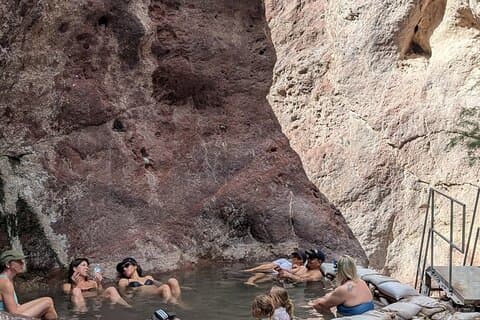 Geführte Wanderung in AZ Ringbolt Hot Springs Blick Colorado River