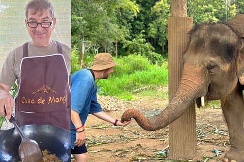 Thai Cooking Class og Elephant Sanctuary: Fra marked til skog
