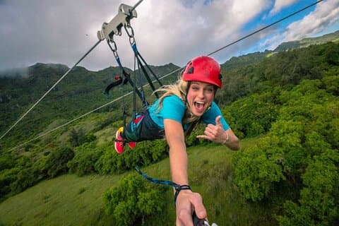 AdrenaLine Zipline Tour with WaterZip & Hawaii's LONGEST Zipline