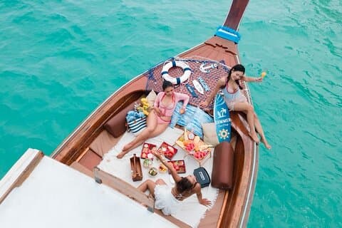 4 Islands Trip Private Luxury Longtail Boat Tour from Krabi