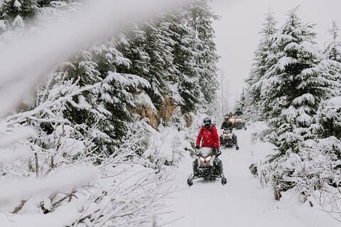 Tour en moto de nieve en crucero Callaghan