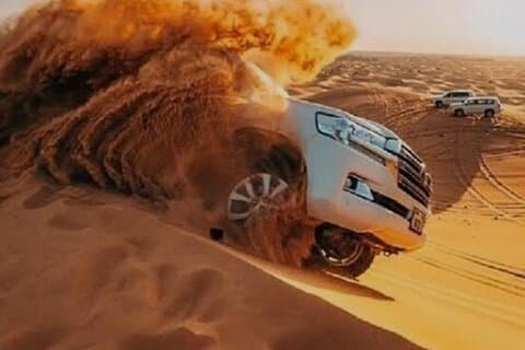 Abu Dhabi Desert Safari Dune Bashing, Camel Rides and Dinner