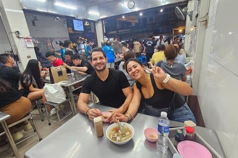 Bangkok Autentisk provning Thailändska Chinatown Walking Food Tour