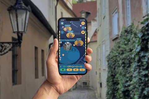Praag Dertigjarige Oorlog GPS App Wandeltocht Mobile Game