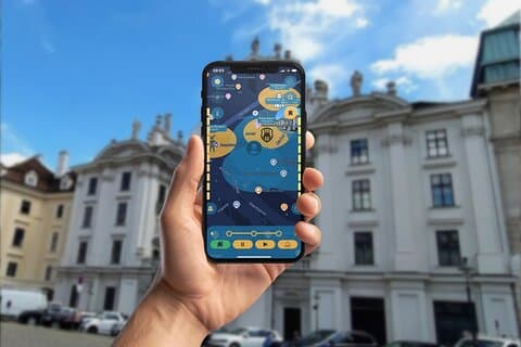 Beleggelsen av Wien GPS App Walking Tour Mobil Spill