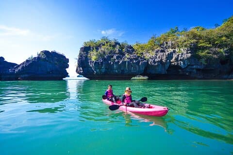 Prasat Hin Pun Yod Kayaking Tour by Longtail boat in Satun