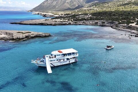 From Latchi: 3 hrs Blue Lagoon Akamas Cruise & large slide