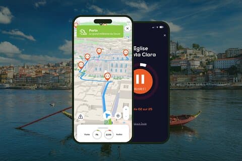 Porto Audio guided walking tour 3h00 and 27 audio commentary