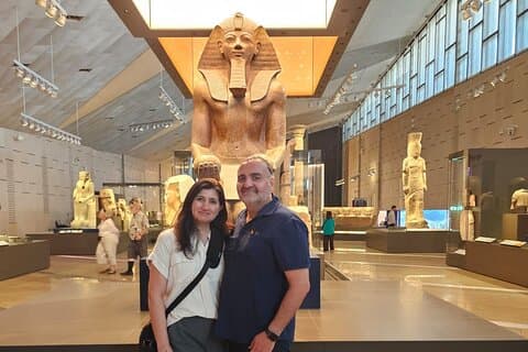 Pyramids Sphinx Grand Egyptian Museum with Nile Felucca or Bazaar