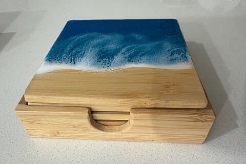 Haga su propio recuerdo de Maui : Ocean Resin Coaster Class