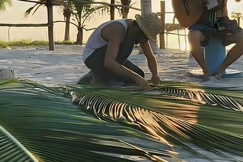 Traditionele Palmweefworkshop met Eten en Drinken in Tulum