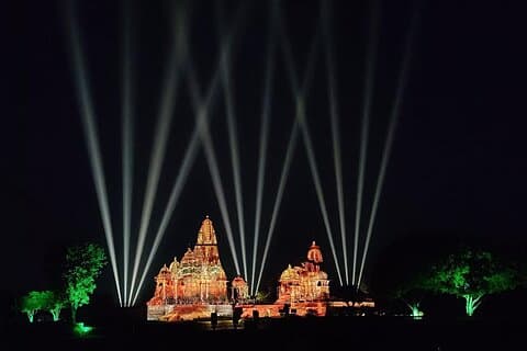 Alles inclusief begeleide Khajuraho-tempeltour met licht- en geluidsshow