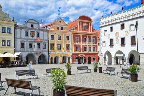 Overføring fra Praha til Wien med guidet tur i Český Krumlov