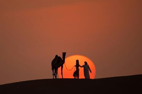 Safari dans le désert au lever du soleil + Petit-déjeuner arabe, quadri/buggy, promenade à dos de chameau