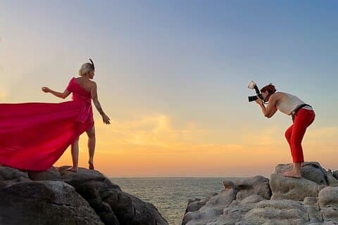 Den flyvende kjole fotoshoot oplevelse i Sayulita
