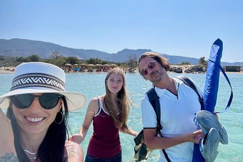 Ganztägige Tour nach Elafonisi und Kedrodasos Mittagessen am Meer