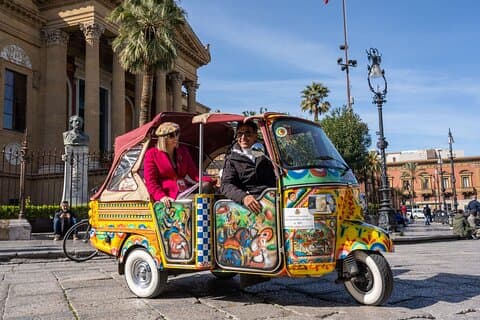 Ape Taxi Tour – Palermo: Historia, sol och leenden