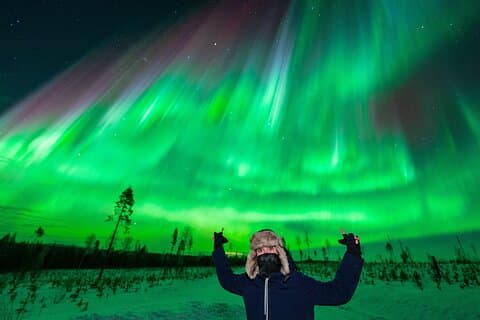 Rovaniemi : Noorderlichttour met gegarandeerd uitzicht