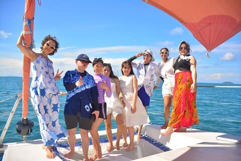 Catamarano Koh Hey con trasferimento dalla nave da crociera Phuket
