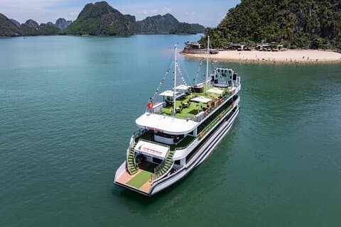 Hanoi : Crucero de un día de lujo por la bahía de Ha Long con almuerzo gourmet