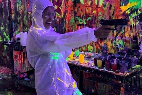 Privat neon lys skyting og spinning kunst klasse i LA