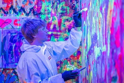 Neon Light Paint Therapy Session in LA