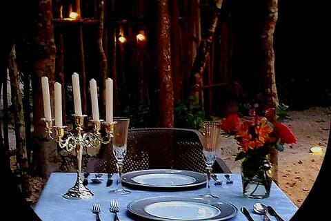 Cena romantica per 2 persone nella magica giungla