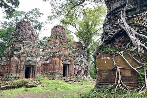 Koh Ker, Kulen Waterval en Beng Mealea vanuit Siem Reap