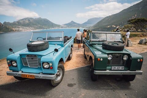 Chapman Peak Coastal Tour i en Topless Vintage Land Rover