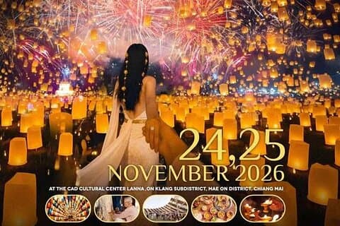 Chiang Mai CAD 2026 Khomloy Yi Peng Sky Lantern Festival Officiell