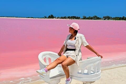 Visita guiada autêntica às águas rosadas de Las Coloradas Yucatan