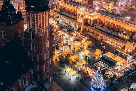 Krakau Kerstmarkten Tour en Pools kerstdiner