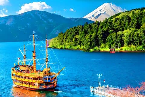 Tokyo : croisière sur le Mont Fuji et excursion d'une journée en bus au téléphérique de Hakone