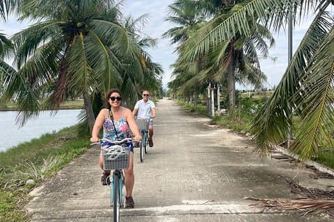 Hoi An-cykeltur på landet, vandbøffel+-kurv-bådtur