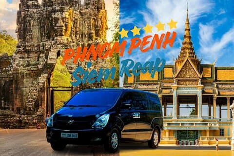 Premium Privatauto oder Minivan Transfer : Phnom Penh nach Siem Reap