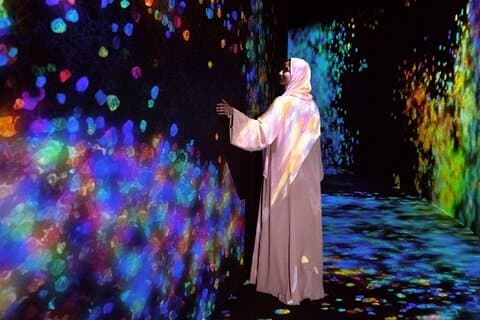 TeamLab Phenomena Abu Dhabi erfarenhet med valfria överföringar