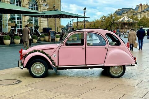 Julelys i 2CV - med 2 gaver (mad + godbidder)