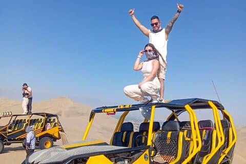 From Lima Paracas and Huacachina Oasis Dunes and Wine Tour