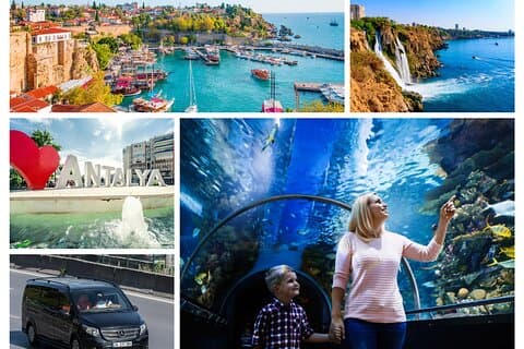 Tour privado de medio día por la ciudad de Antalya con visita al acuario
